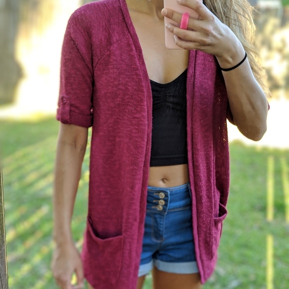 Maroon cardigan - Picture 2 of 3